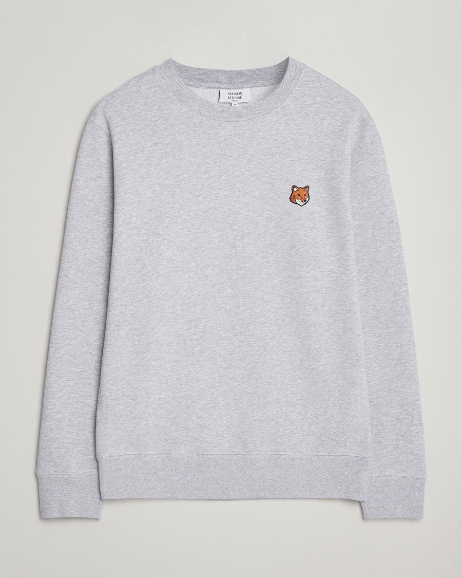 Herren | Pullover | Maison Kitsuné | Fox Head Sweatshirt Light Grey Melange