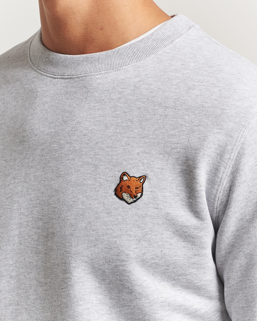 Herren | Pullover | Maison Kitsuné | Fox Head Sweatshirt Light Grey Melange