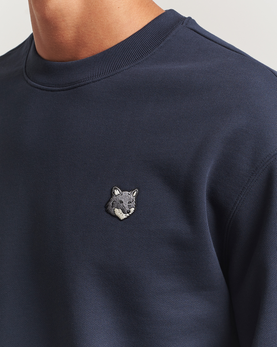 Herren | Pullover | Maison Kitsuné | Grey Fox Head Sweatshirt Classic Navy