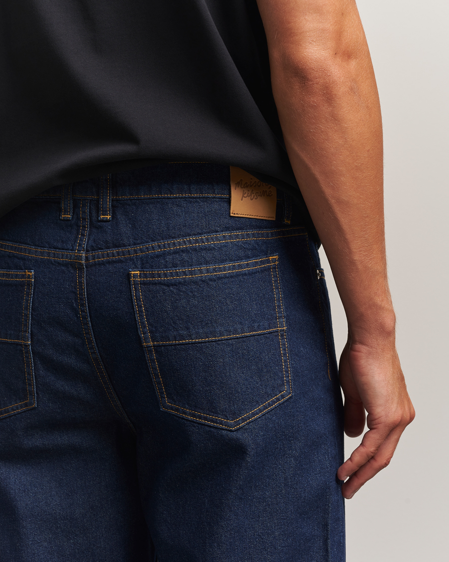 Herren | Jeans | Maison Kitsuné | Straight Fit Japanese Denim Jeans Indigo