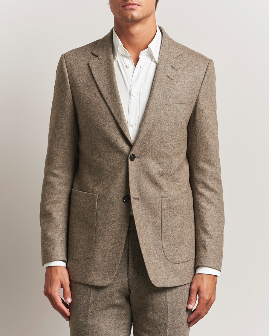 Herren | Sakkos | Tiger of Sweden | Justin Brushed Wool Blazer Burlywood