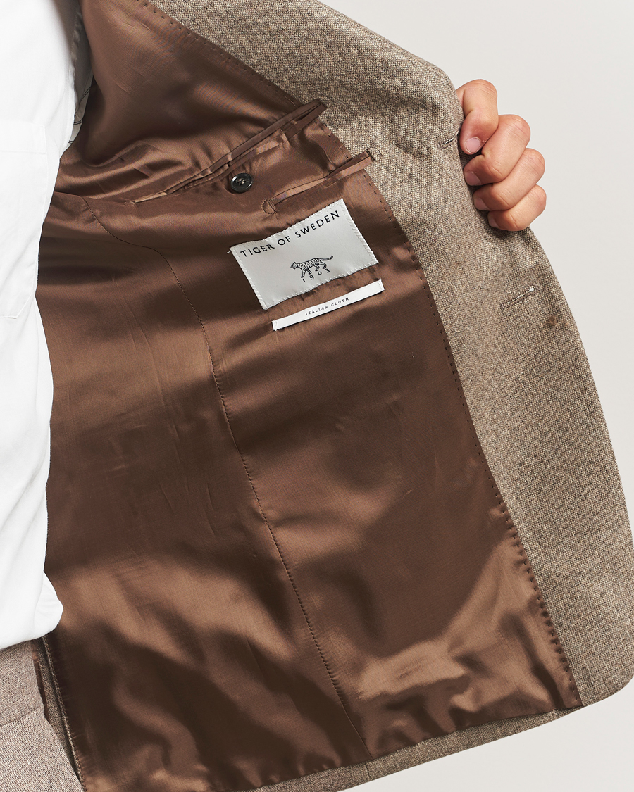 Herren | Sakkos | Tiger of Sweden | Justin Brushed Wool Blazer Burlywood