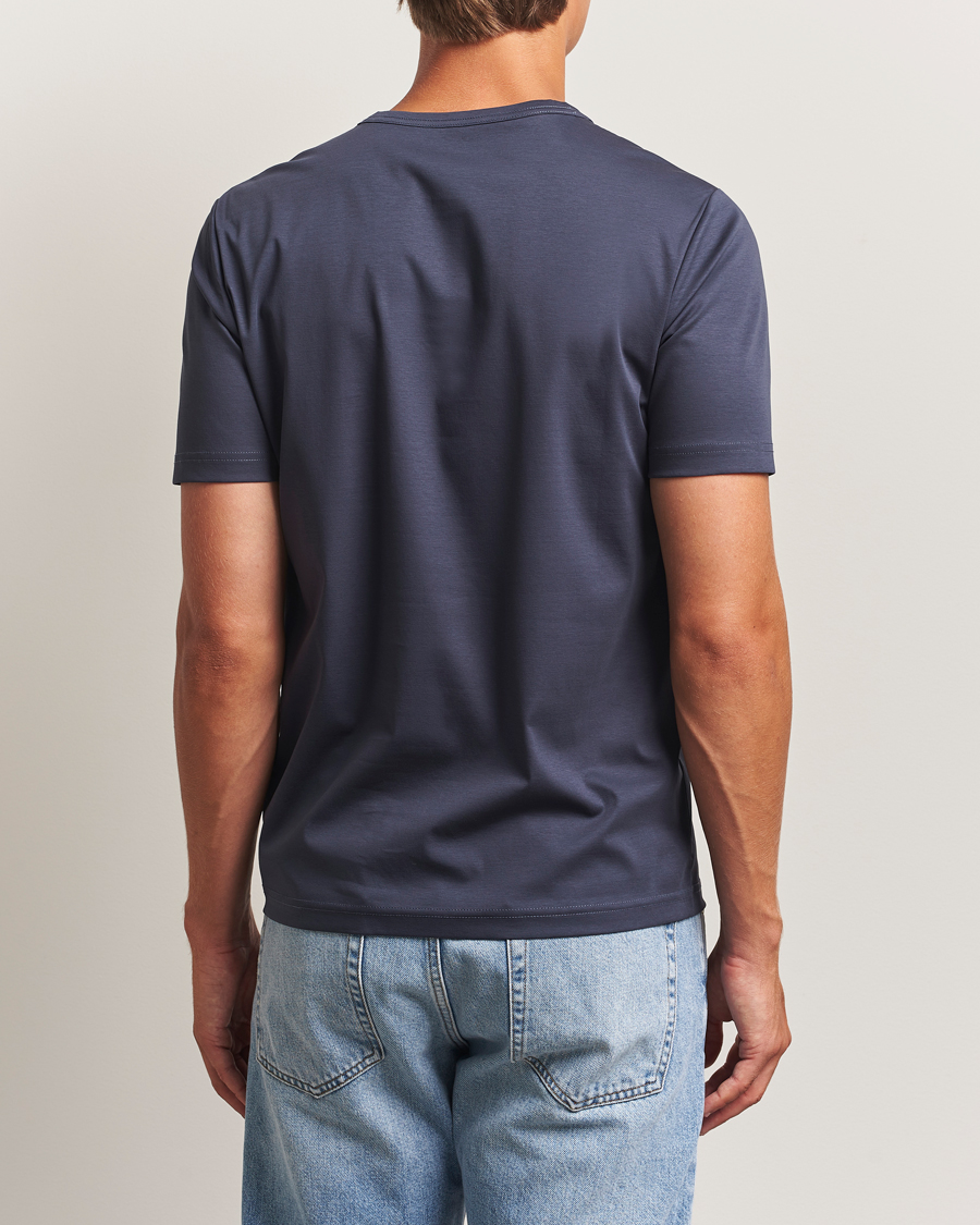 Herren | T-Shirts | Tiger of Sweden | Olaf Mercerized Cotton T-Shirt Light Ink