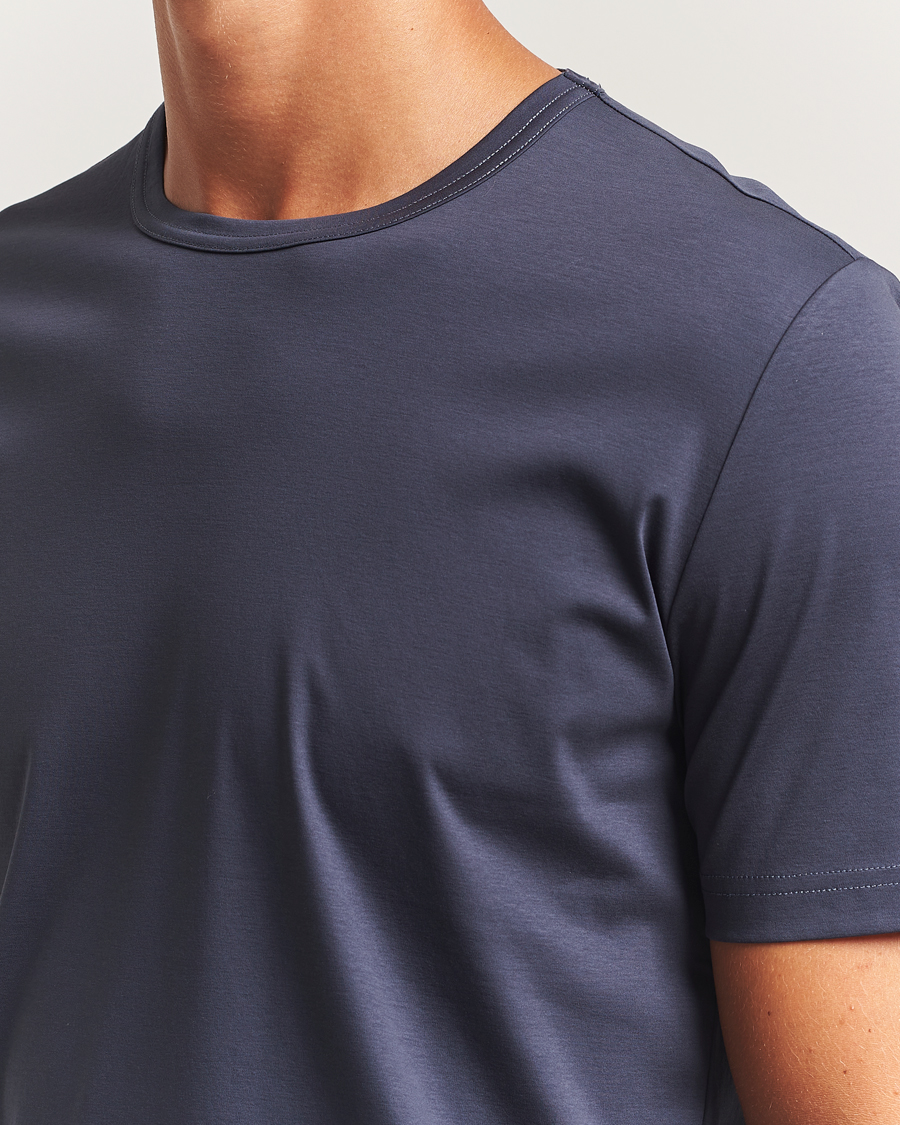 Herren | T-Shirts | Tiger of Sweden | Olaf Mercerized Cotton T-Shirt Light Ink