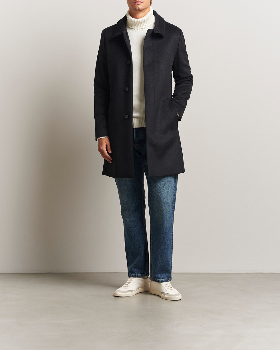Herren | Jacken | Tiger of Sweden | Aleric Wool/Cashmere Stand Up Coat Black