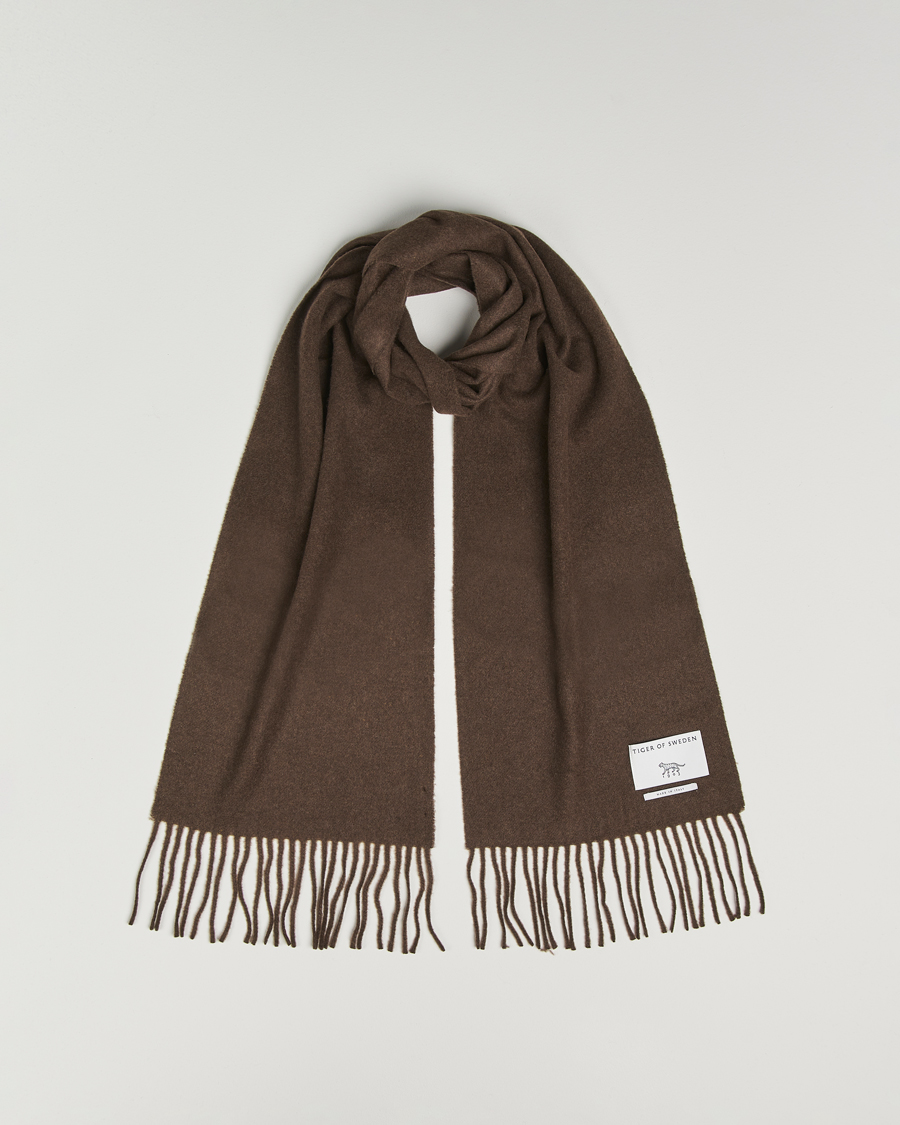Herren | Schals | Tiger of Sweden | Sylan Wool Scarf Brown Olive