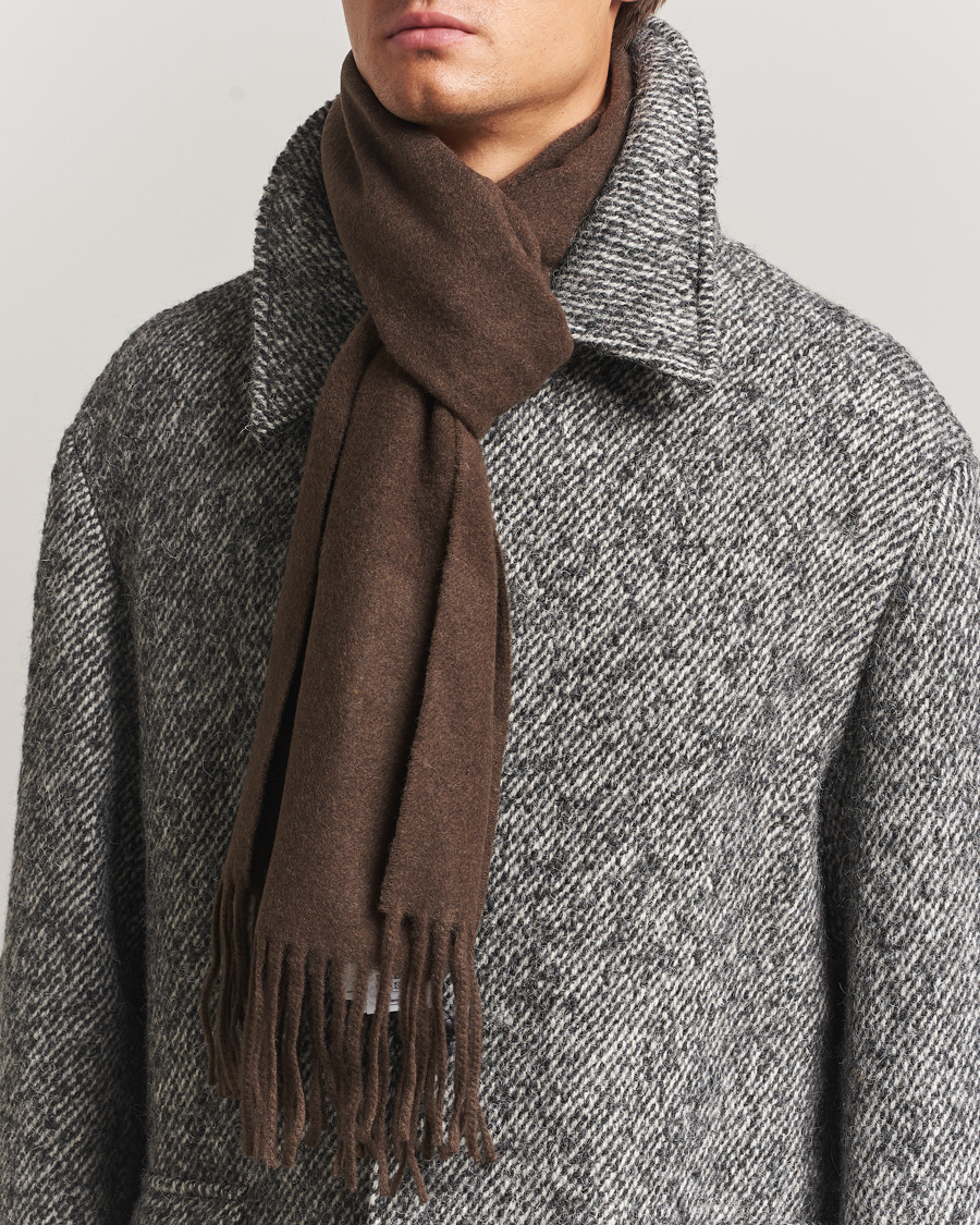 Herren | Tiger of Sweden Sylan Wool Scarf Brown Olive | Tiger of Sweden | Sylan Wool Scarf Brown Olive