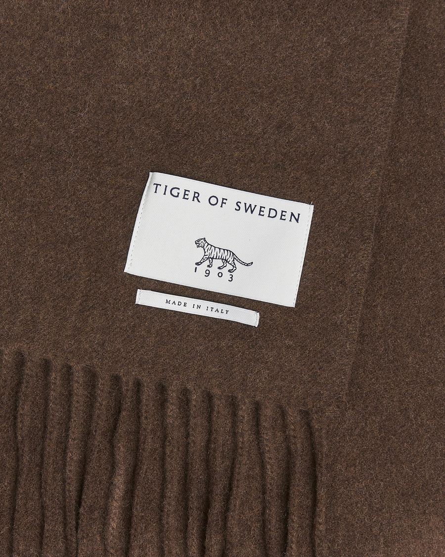 Herren | Schals | Tiger of Sweden | Sylan Wool Scarf Brown Olive