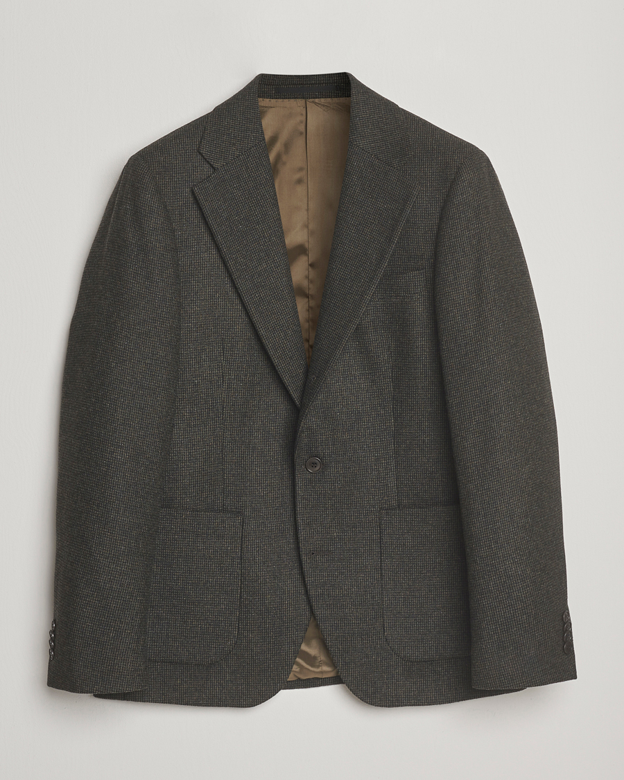 Herren | Sakkos | Tiger of Sweden | Easer Wool Pepita Blazer Midnight Green