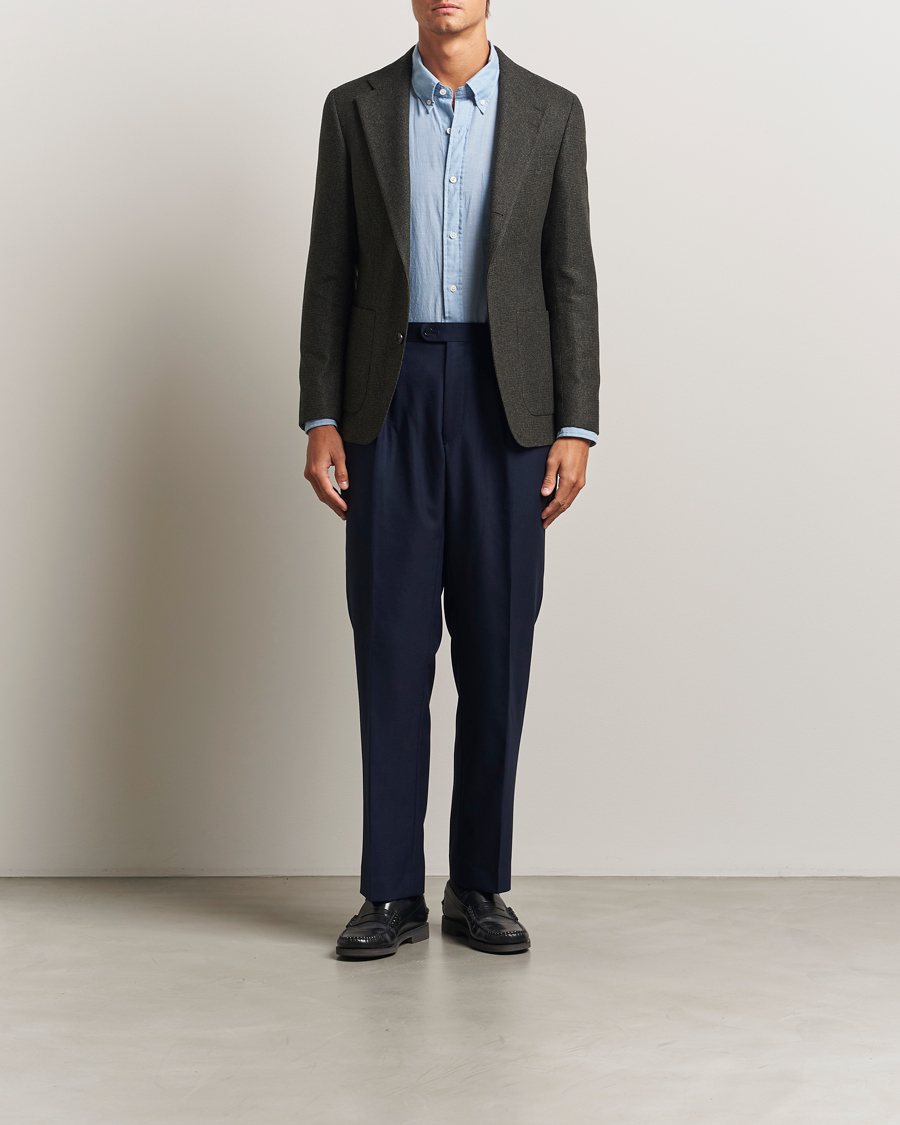 Herren | Sakkos | Tiger of Sweden | Easer Wool Pepita Blazer Midnight Green