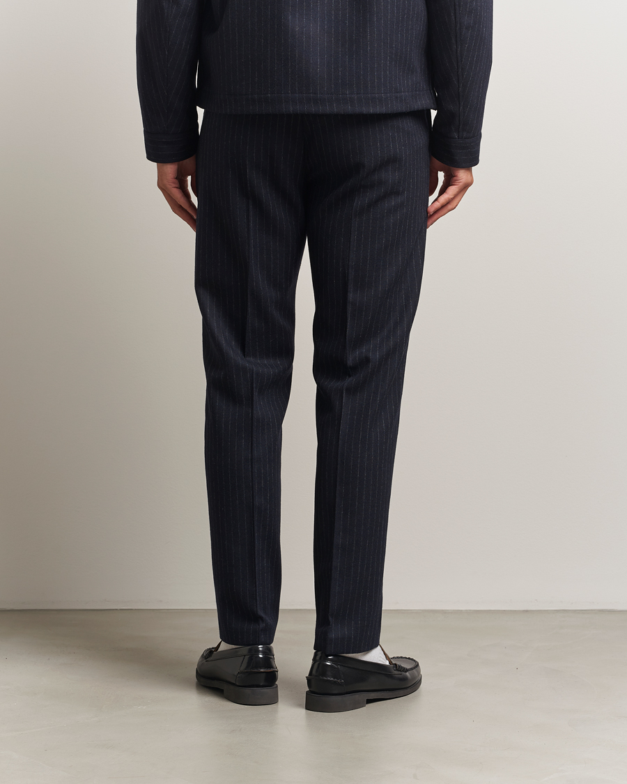 Herren | Hosen | Tiger of Sweden | Tense Wool Pleated Pinstriped Trousers Blue Function
