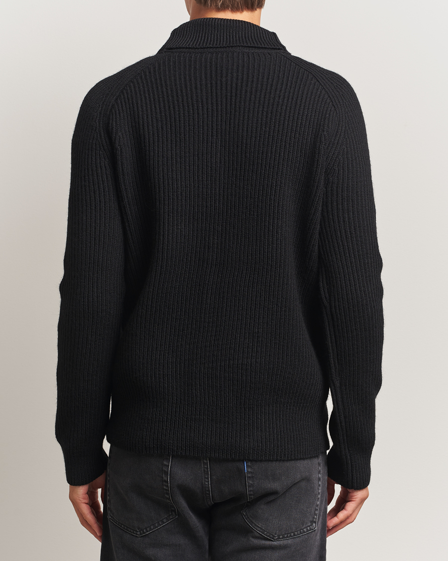 Herren | Pullover | Tiger of Sweden | Lester Heavy Wool Cardigan Black