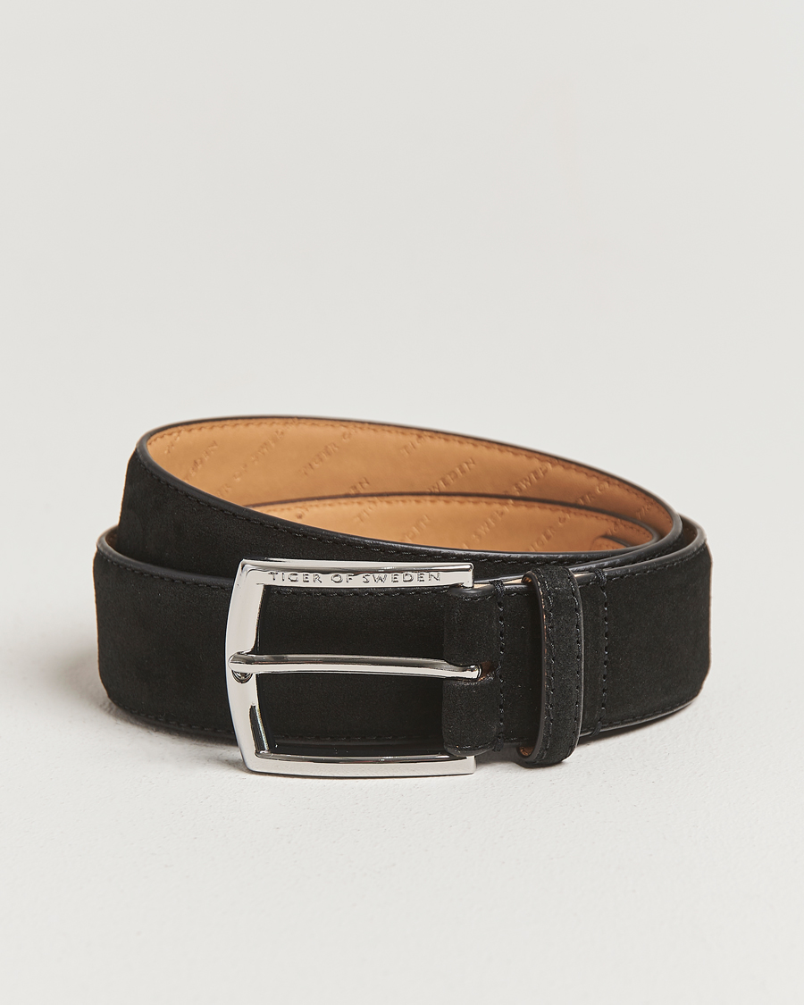 Herren | Tiger of Sweden Bergstroms Suede Belt Black | Tiger of Sweden | Bergstroms Suede Belt Black