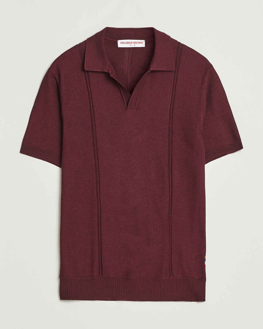 Herren | Poloshirts | Orlebar Brown | Horton Pique Texture Polo Damson