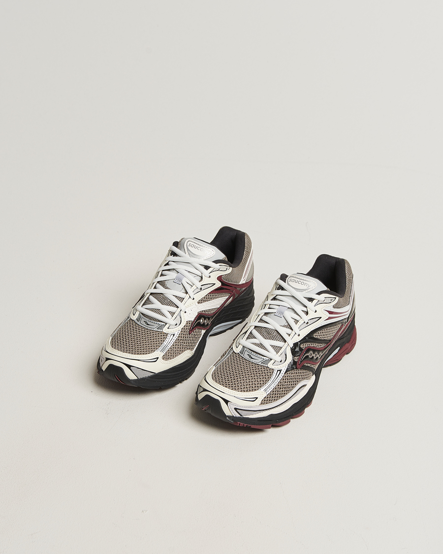 Herren | Saucony Progrid Omni 9 Running Sneaker Tan/Maroon | Saucony | Progrid Omni 9 Running Sneaker Tan/Maroon