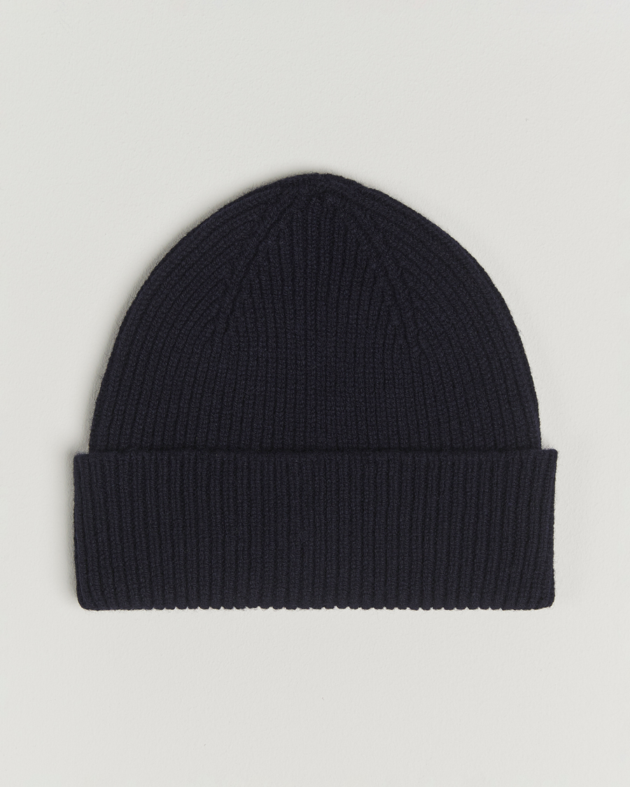 Herren | Mützen | Robert Mackie | Clyde Lambswool Beanie Navy