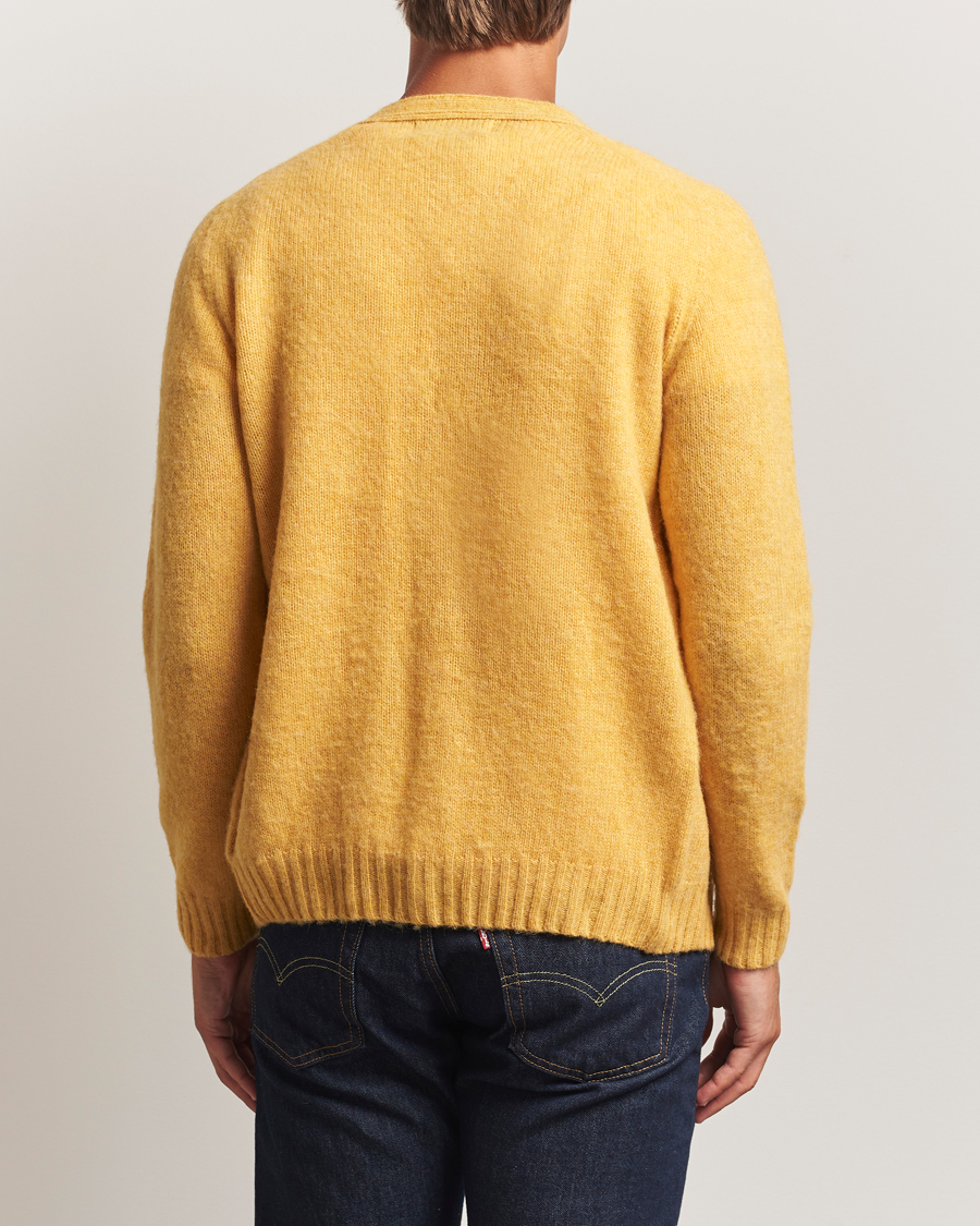 Herren | Pullover | Harley Of Scotland | Brushed Supersoft Lambswool Cardigan Nectar
