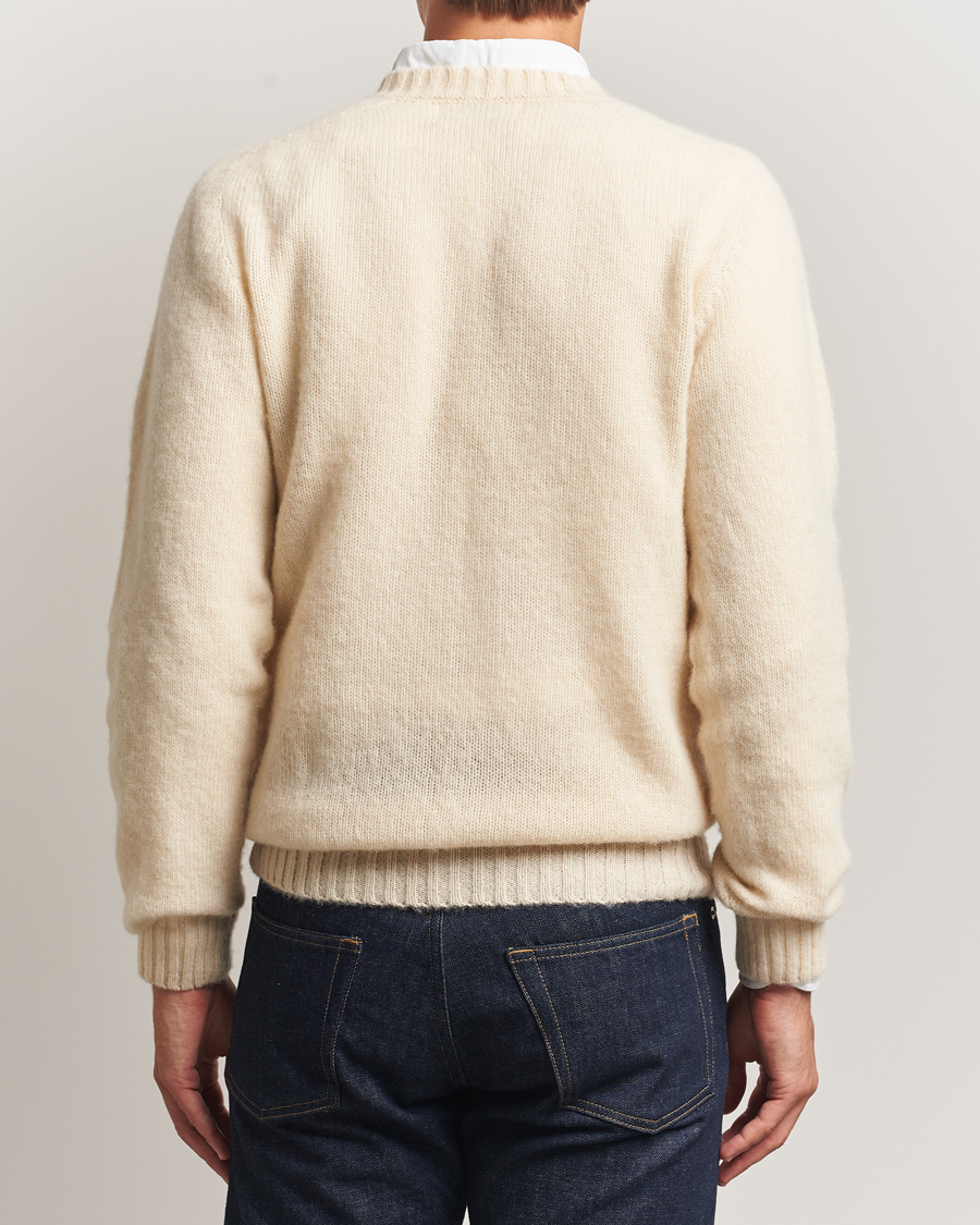 Herren | Pullover | Harley Of Scotland for Care of Carl | Harley Of Scotland Brushed Supersoft Lambswool V-Neck Vanilla