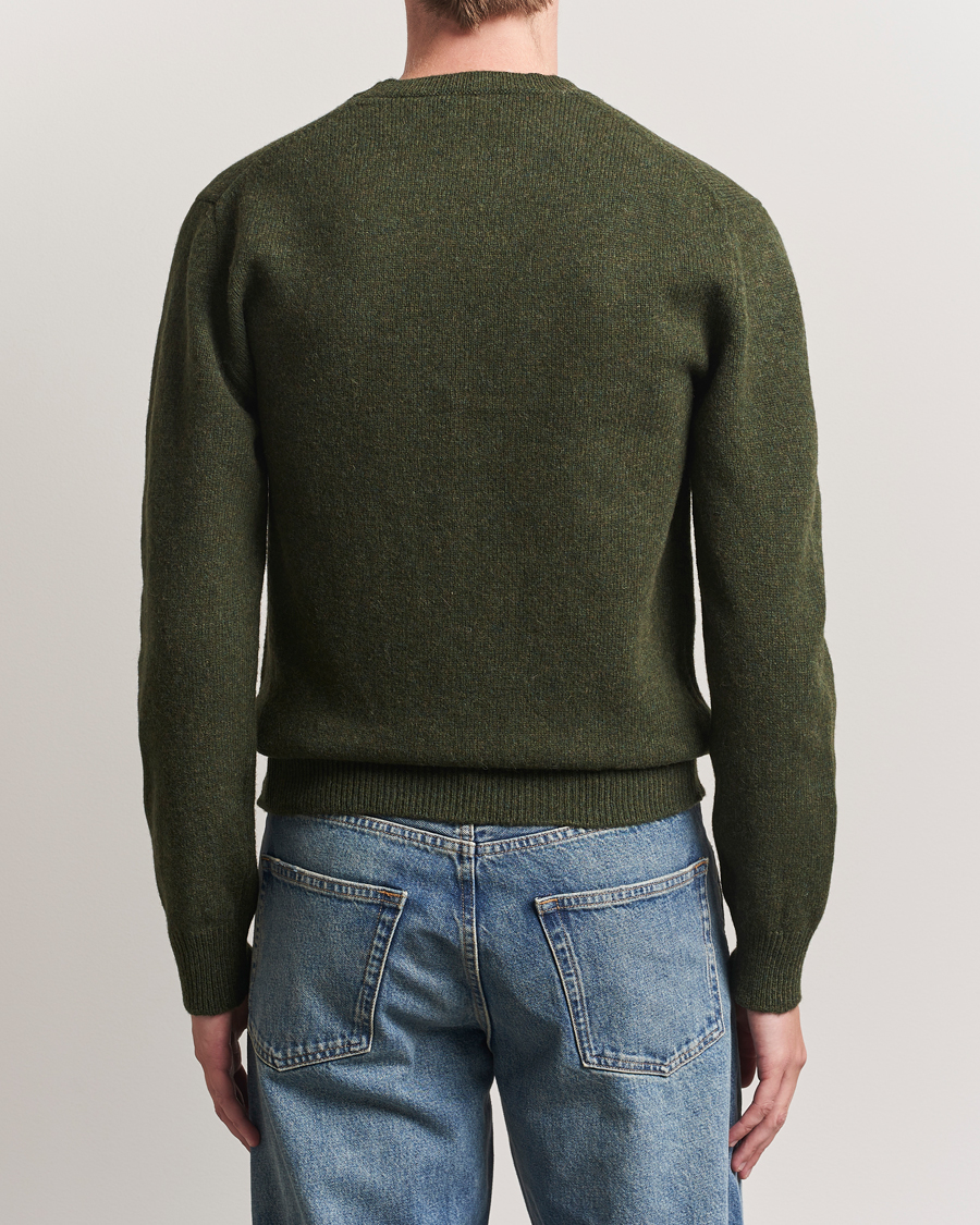 Herren | Pullover | Baracuta | Shetland Virgin Wool Crew Neck Beech