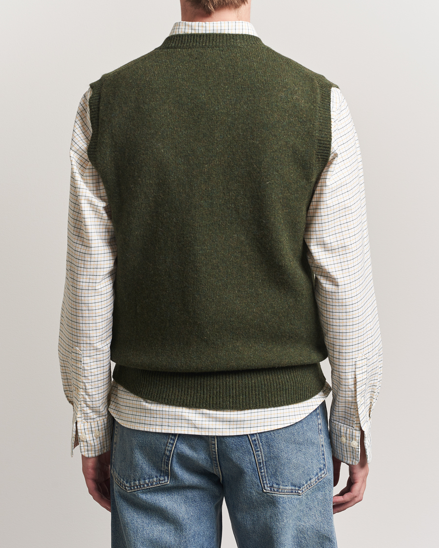 Herren | Pullover | Baracuta | Shetland Virgin Wool Vest Beech