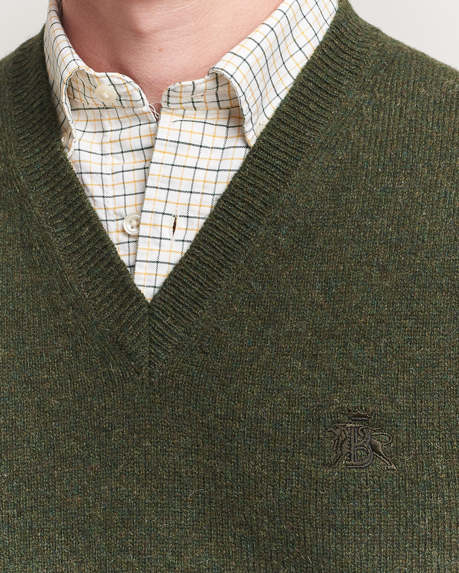 Herren | Pullover | Baracuta | Shetland Virgin Wool Vest Beech