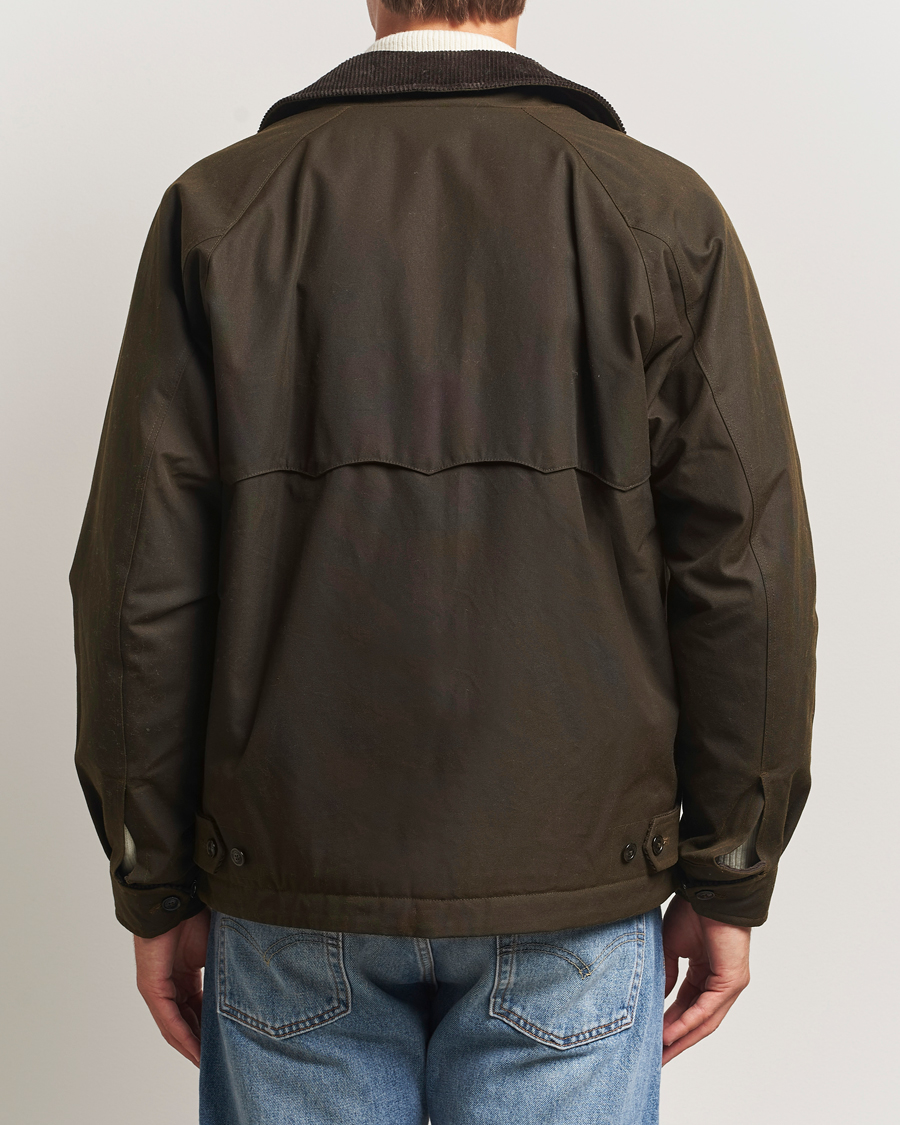 Herren | Jacken | Baracuta | Waxed Sherling Lined Deck Jacket Deep Moss