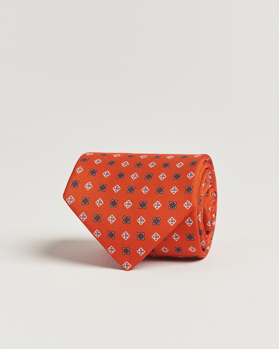 Herren | Krawatten | E. Marinella | 3-Fold Printed Silk Tie Red