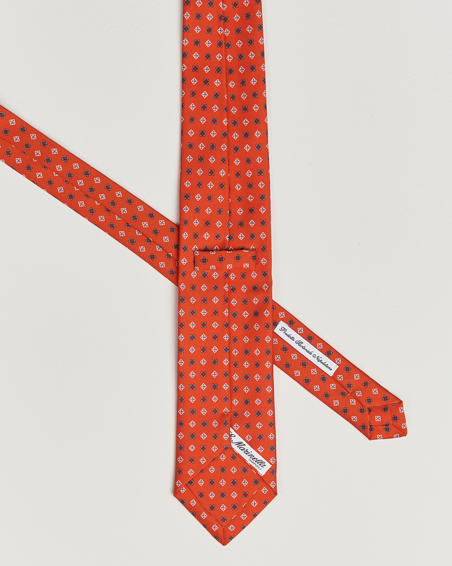 Herren | Krawatten | E. Marinella | 3-Fold Printed Silk Tie Red