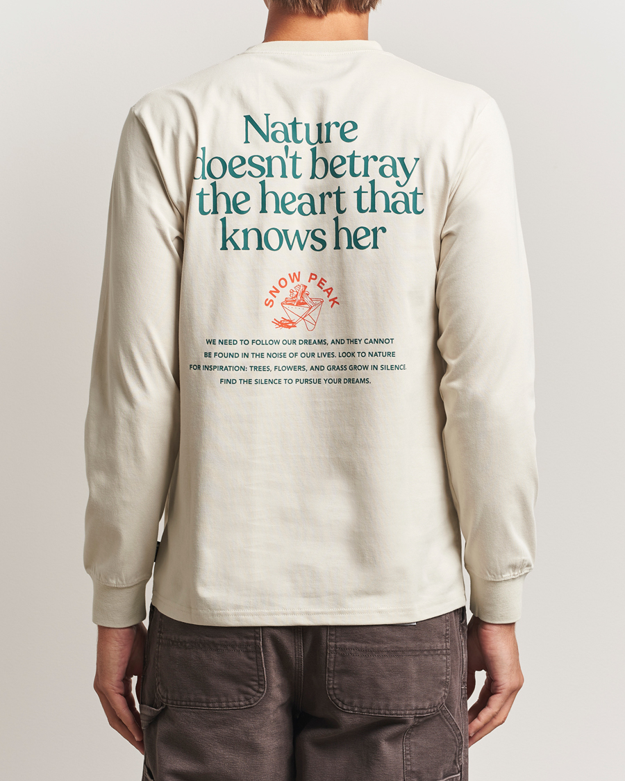 Herren | T-Shirts | Snow Peak | Graphic Long Sleeve T-Shirt Ivory