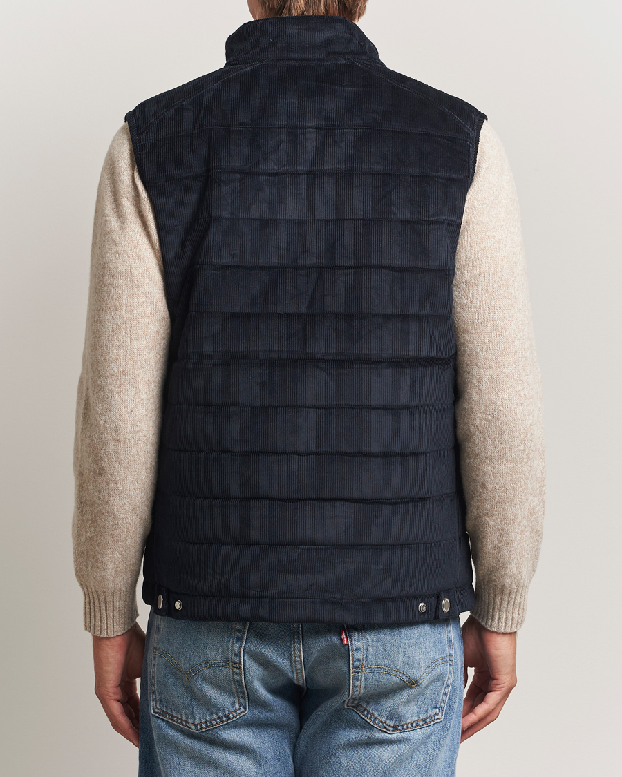 Herren | Jacken | Morris | Ted Quilted Cord Vest Blue