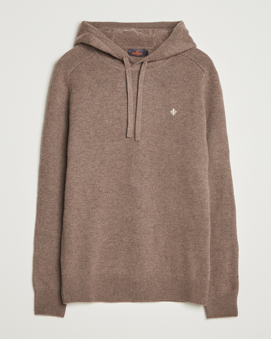 Herren | Pullover | Morris | Hertford Lambswool Hoodie Brown