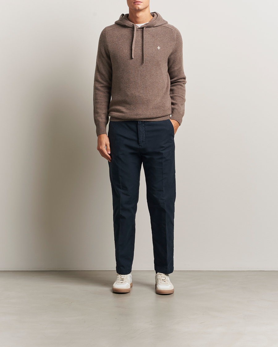 Herren | Pullover | Morris | Hertford Lambswool Hoodie Brown