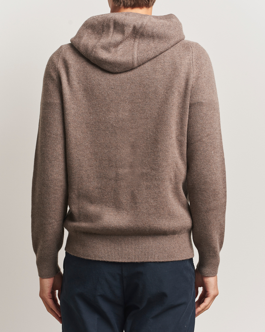 Herren | Pullover | Morris | Hertford Lambswool Hoodie Brown