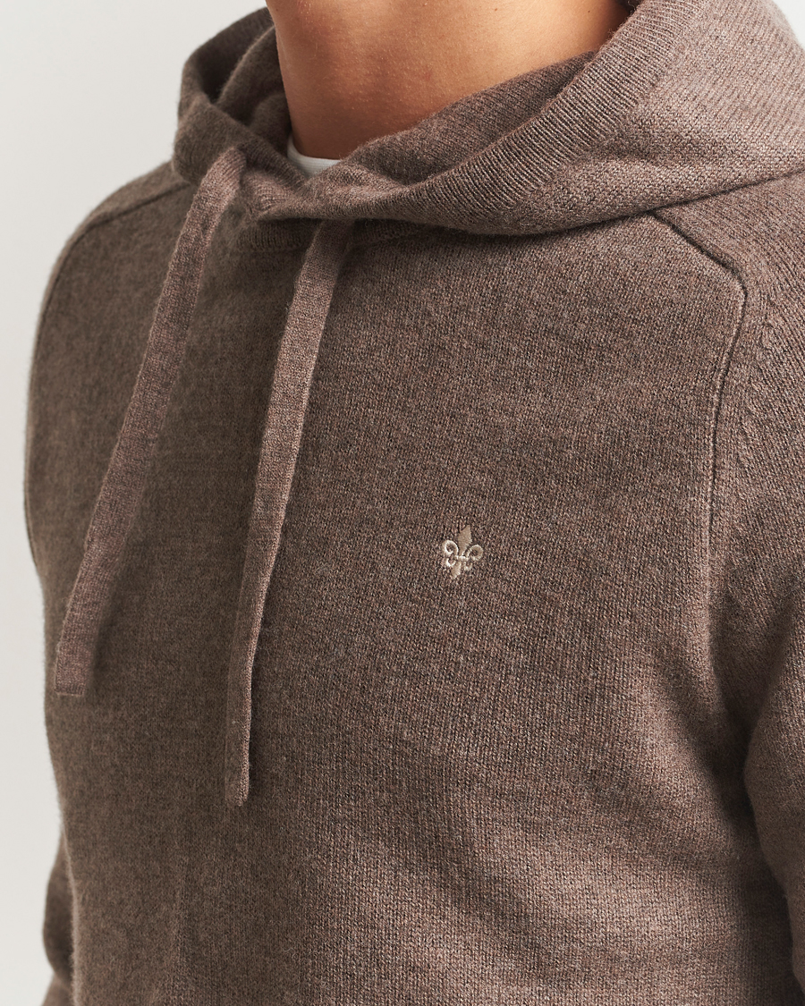 Herren | Pullover | Morris | Hertford Lambswool Hoodie Brown