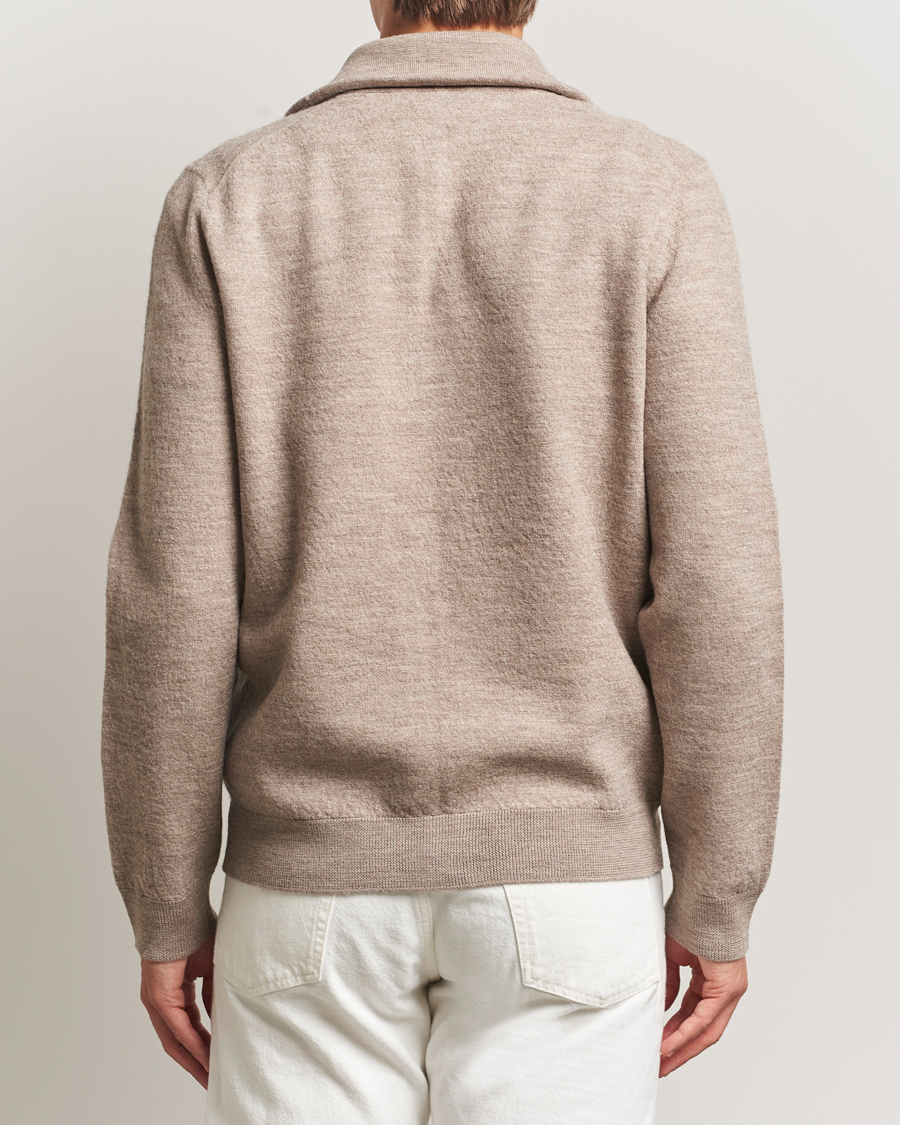 Herren | Pullover | Morris | Corke Knitted Zip Jacket Khaki