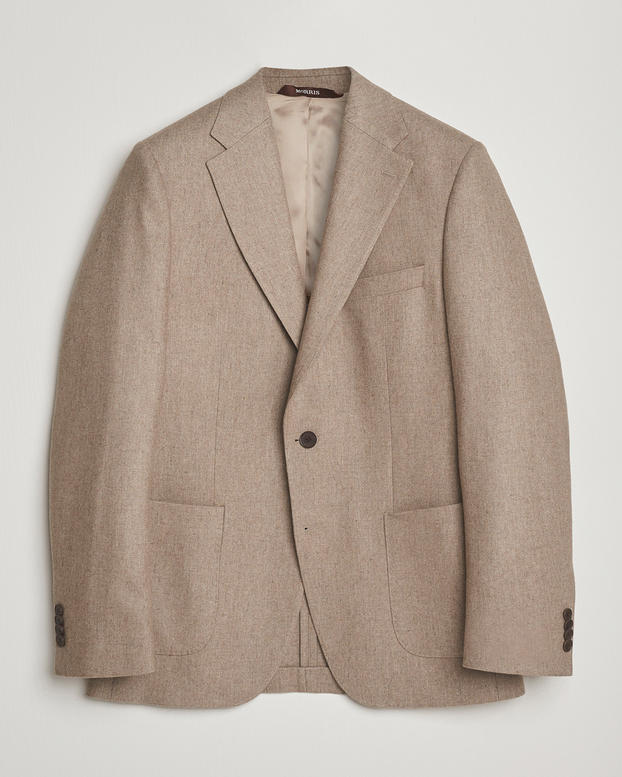 Herren | Sakkos | Morris | Flannel Wool Blazer Khaki