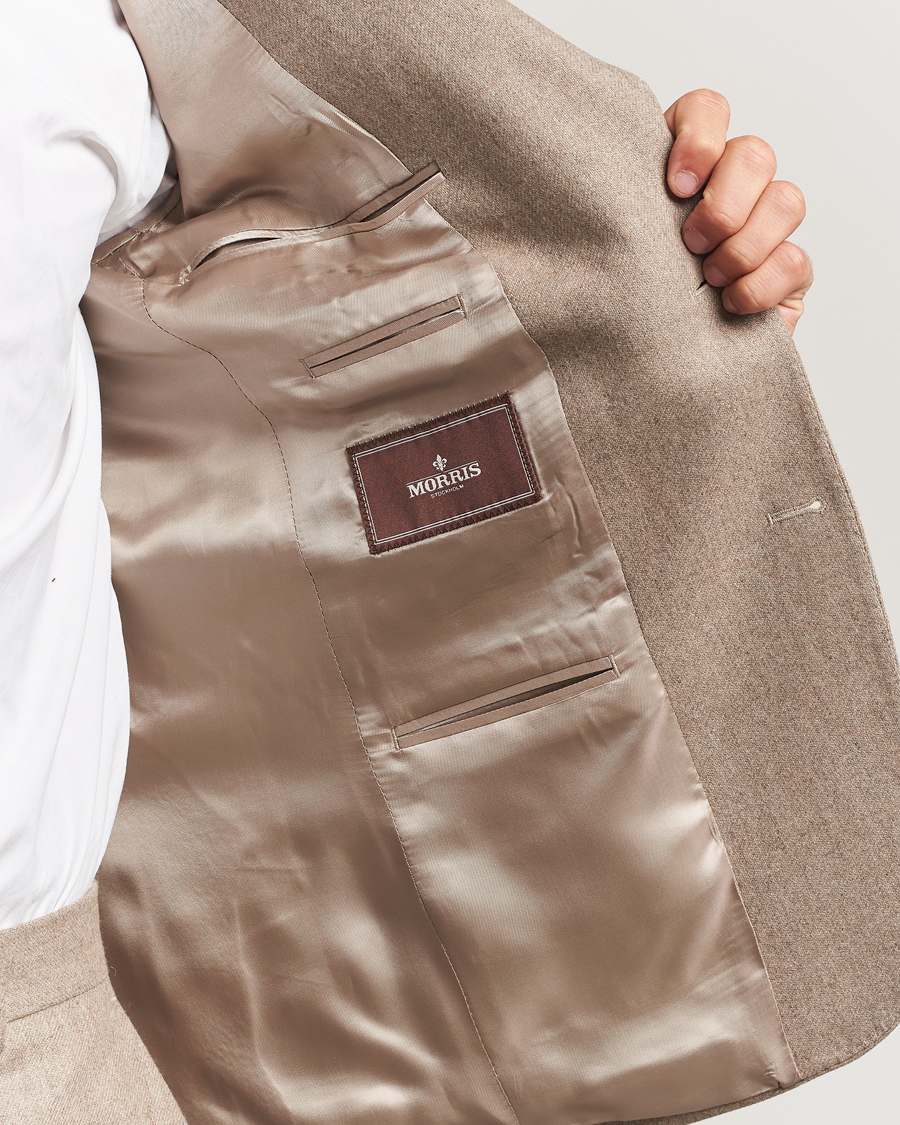 Herren | Sakkos | Morris | Flannel Wool Blazer Khaki