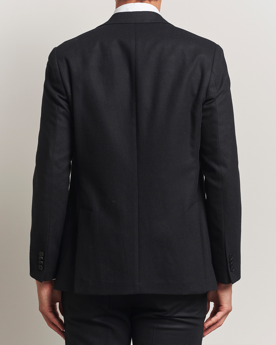 Herren | Sakkos | Morris | Flannel Wool Blazer Black