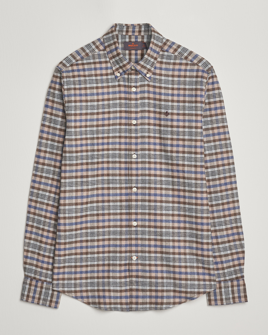 Herren | Hemden | Morris | Flannel Check Shirt Brown