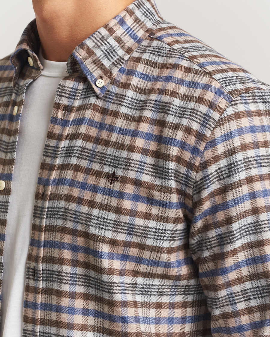 Herren | Hemden | Morris | Flannel Check Shirt Brown