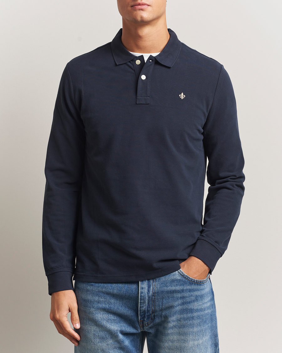 Herren | Pullover | Morris | Camden Long Sleeve Polo Shirt Navy