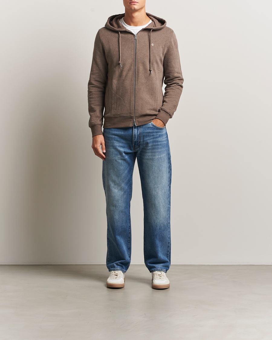 Herren | Pullover | Morris | Brandon Lily Full Zip Hoodie Brown
