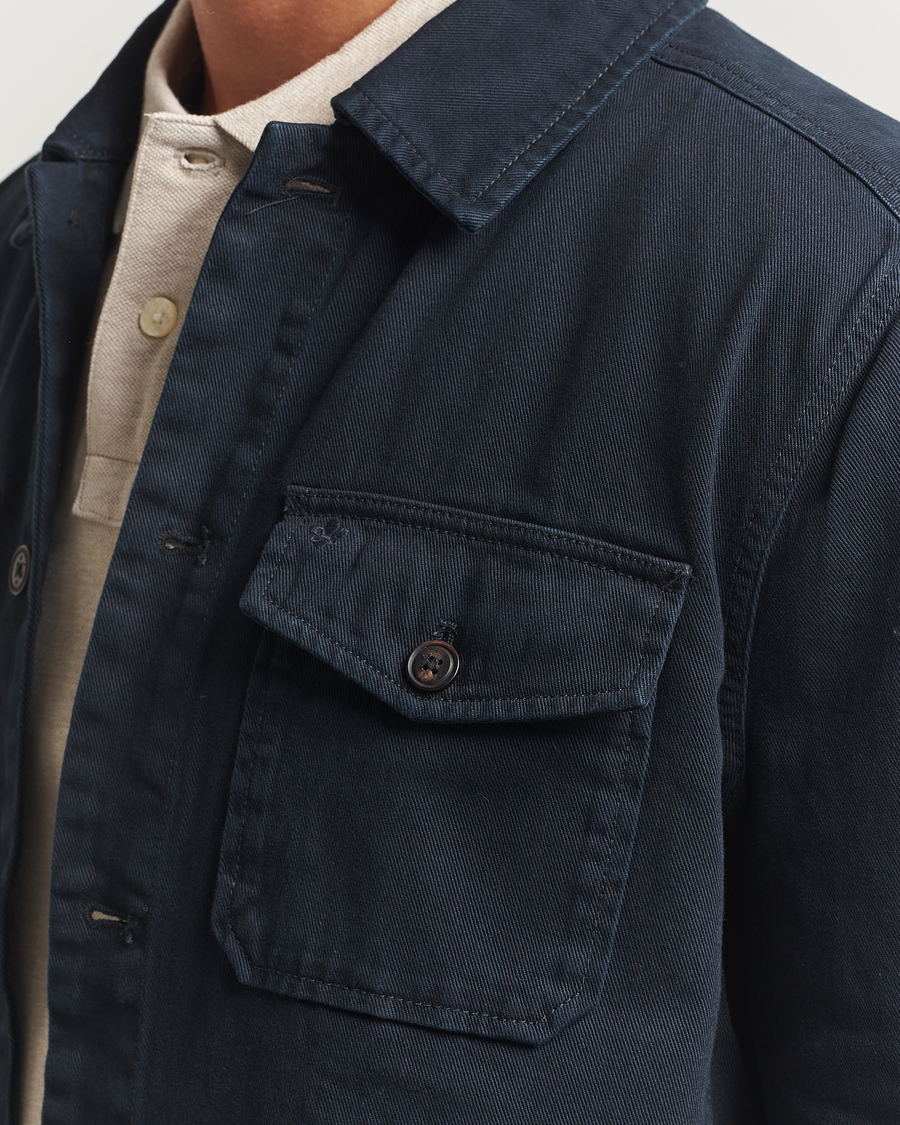 Herren | Jacken | Morris | Alain Twill Shirt Jacket Navy