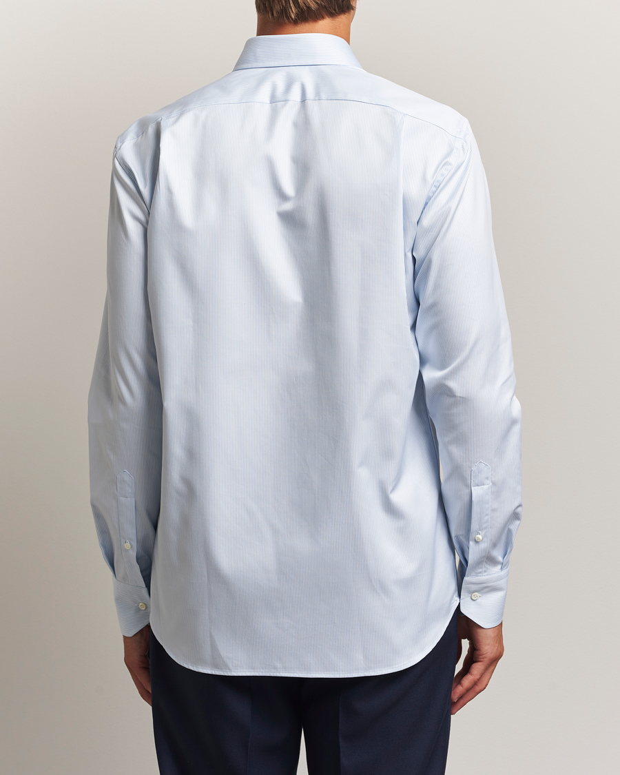 Herren | Hemden | Stenströms | Regular Fit Thin Stripe Shirt White/Blue