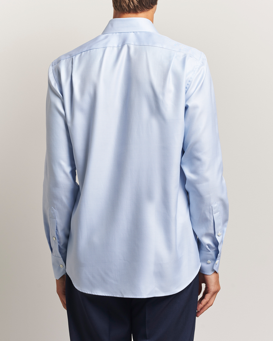 Herren | Hemden | Stenströms | Regular Fit Houndstooth Shirt Blue