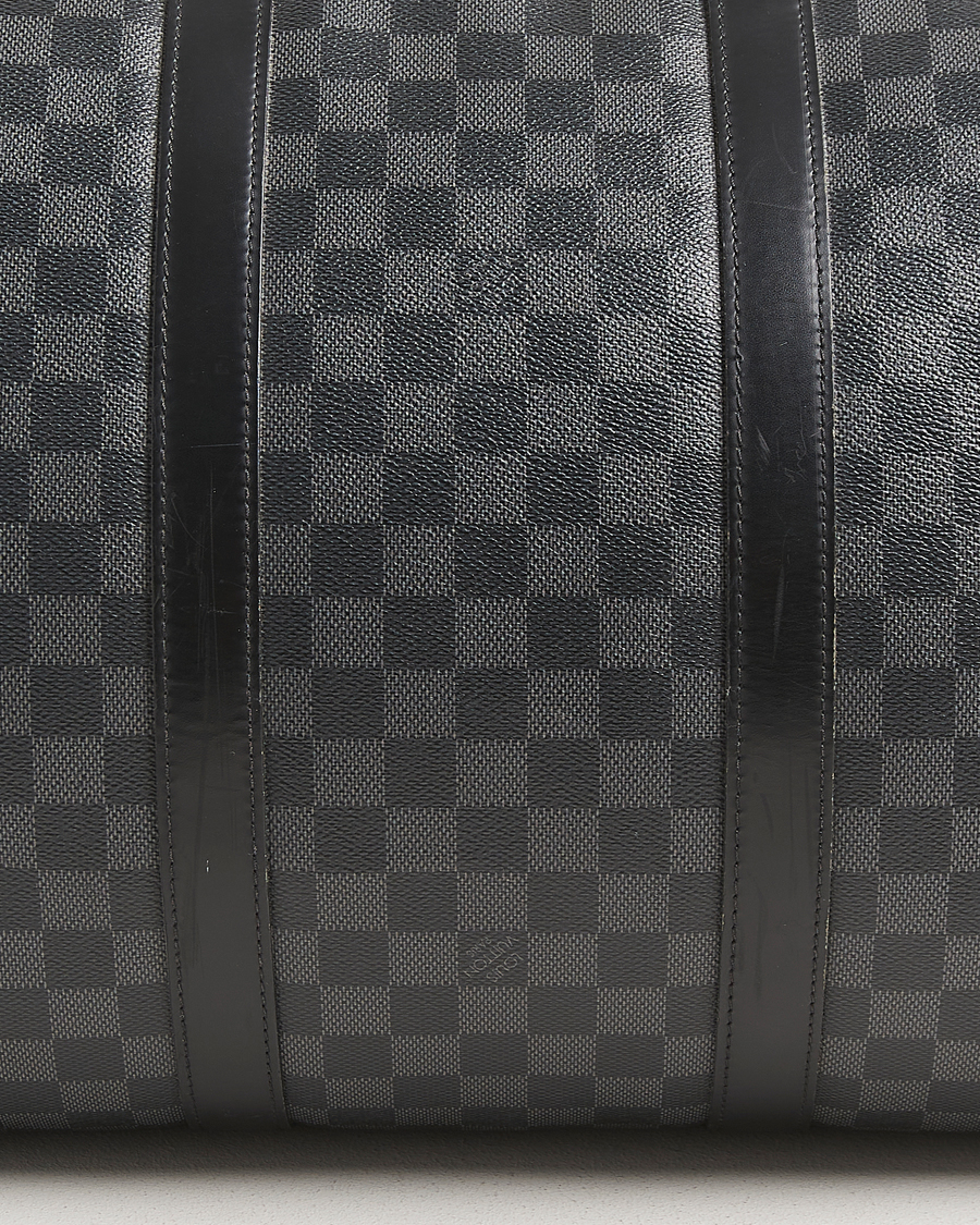 Herren | Louis Vuitton Pre-Owned Keepall Bandoulière 55 Damier Graphite | Louis Vuitton Pre-Owned | Keepall Bandoulière 55 Damier Graphite