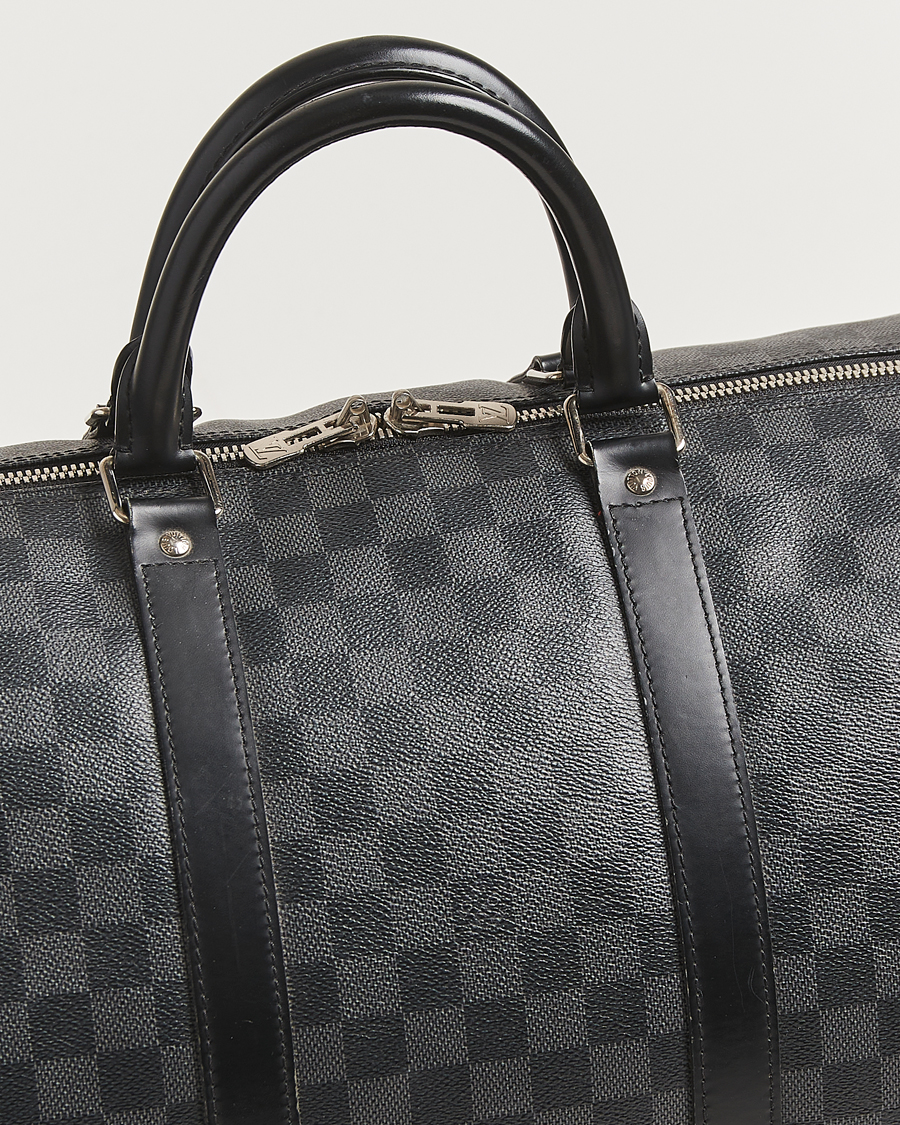 Herren | Louis Vuitton Pre-Owned Keepall Bandoulière 55 Damier Graphite | Louis Vuitton Pre-Owned | Keepall Bandoulière 55 Damier Graphite