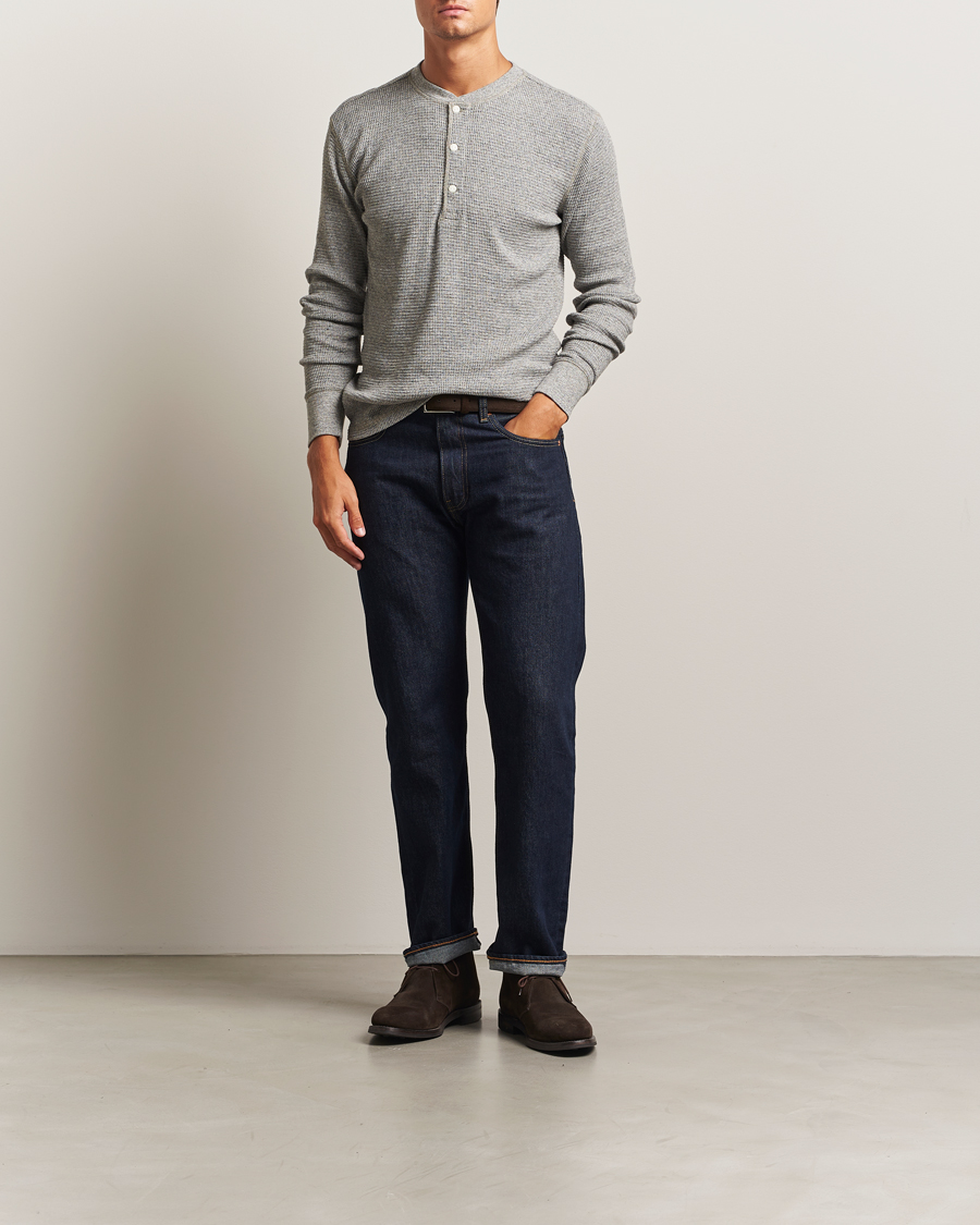 Herren | Pullover | RRL | Long Sleeve Henley Grey