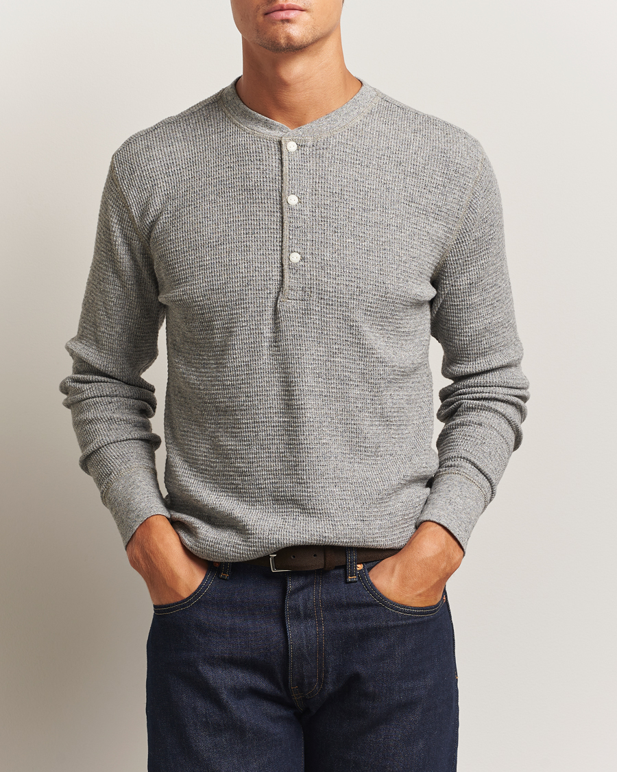 Herren | Pullover | RRL | Long Sleeve Henley Grey