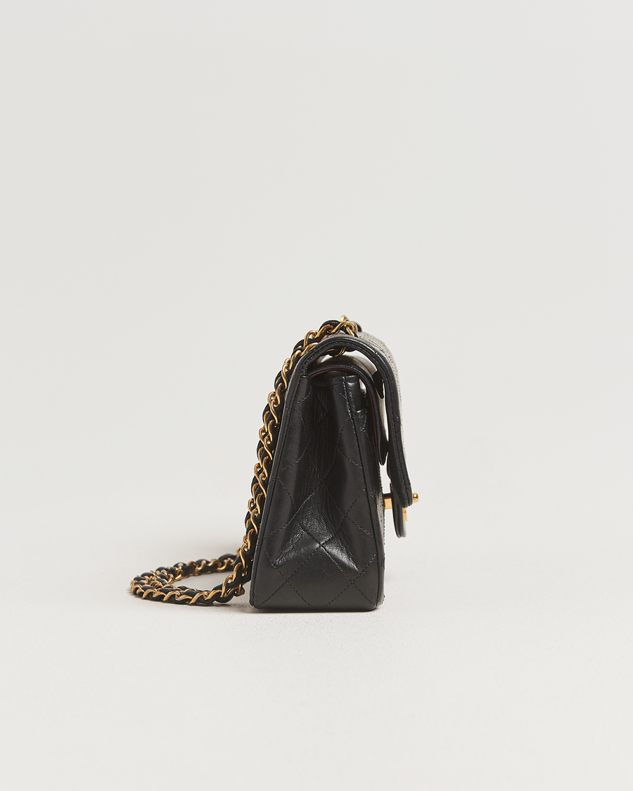 Herren | Chanel Pre-Owned Classic Double Flap Small Lambskin  Black | Chanel Pre-Owned | Classic Double Flap Small Lambskin  Black